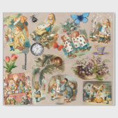 Alice im Wunderland Cheshire Cat Characters Geschenkpapier (Flach)