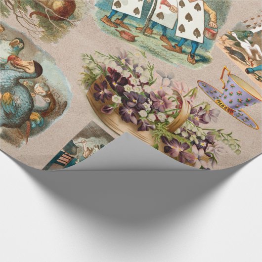 Alice im Wunderland Cheshire Cat Characters Geschenkpapier (Ecke)