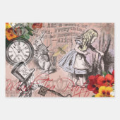 Alice im Wunderland Cheshire Cat Characters Geschenkpapier Set (Vorderseite 3)