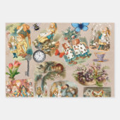 Alice im Wunderland Cheshire Cat Characters Geschenkpapier Set (Vorderseite)