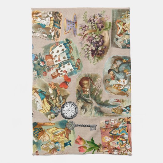 Alice im Wunderland Cheshire Cat Characters Geschirrtuch (Vertikal)