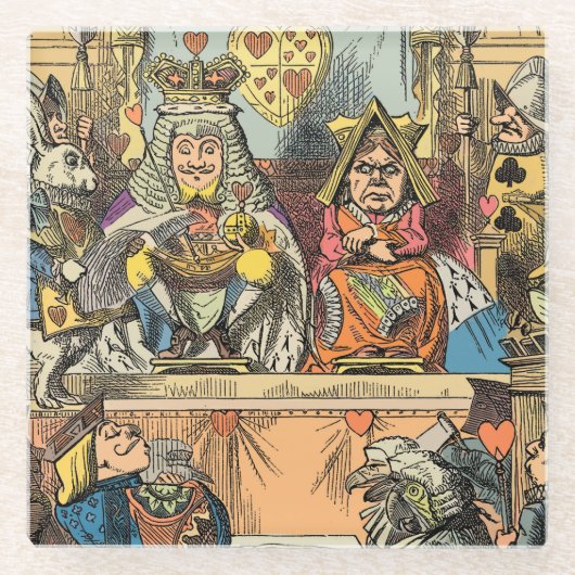 Alice im Wunderland Cheshire Cat Characters Glasuntersetzer (Vorderseite)