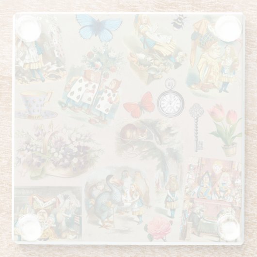 Alice im Wunderland Cheshire Cat Characters Glasuntersetzer (Rückseite)