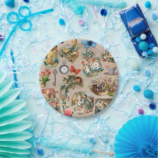 Alice im Wunderland Cheshire Cat Characters Pappteller (Party)