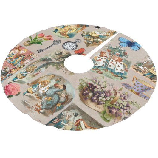 Alice im Wunderland Cheshire Cat Characters Polyester Weihnachtsbaumdecke (Schrägansicht)