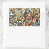 Alice im Wunderland Cheshire Cat Characters Rechteckiger Aufkleber (Tasche)