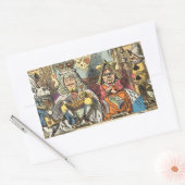 Alice im Wunderland Cheshire Cat Characters Rechteckiger Aufkleber (Umschlag)