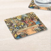 Alice im Wunderland Cheshire Cat Characters Rechteckiger Pappuntersetzer (angewinkelt)