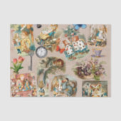 Alice im Wunderland Cheshire Cat Characters Seidenpapier (Vorderseite)