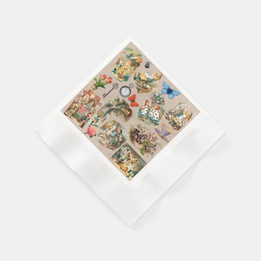 Alice im Wunderland Cheshire Cat Characters Serviette (Ecke)