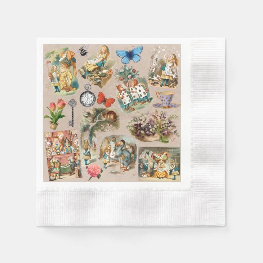 Alice im Wunderland Cheshire Cat Characters Serviette (Vorderseite)