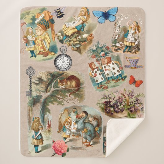 Alice im Wunderland Cheshire Cat Characters Sherpadecke (Vorderseite)