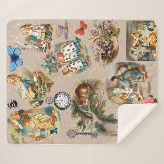 Alice im Wunderland Cheshire Cat Characters Sherpadecke (Vorderseite (Horizontal))