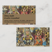 Alice im Wunderland Cheshire Cat Characters Visitenkarte (Vorne/Hinten)