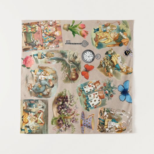 Alice im Wunderland Cheshire Cat Characters Wandteppich (Vorderseite (Horizontal))