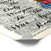 Alice im Wunderland Cheshire Cat Dictionary Art Poster (Ecke)