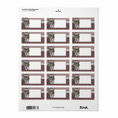 Alice im Wunderland Cheshire Cat Grunge (rosa) Adressaufkleber (Vorne)