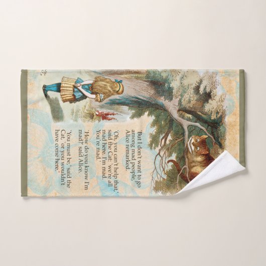 Alice im Wunderland Cheshire Cat Mad Badhandtuch Set (Handtuch)