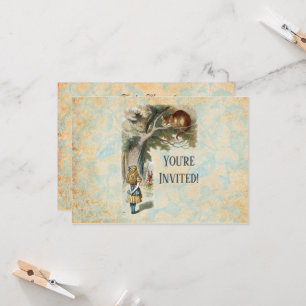 Alice im Wunderland Cheshire Cat Mad Einladung