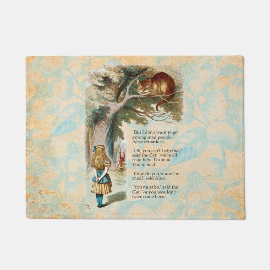 Alice im Wunderland Cheshire Cat Mad Fußmatte (Vorderseite)