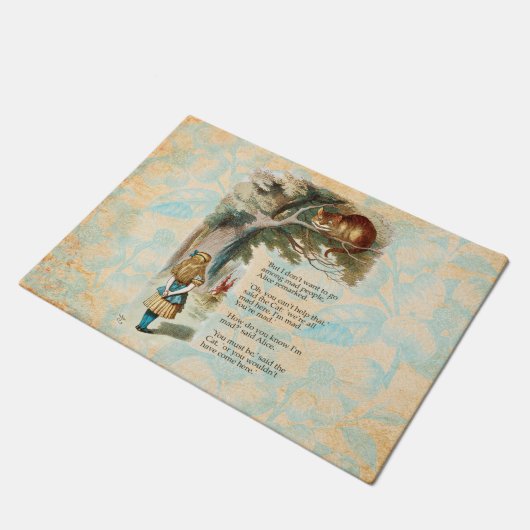 Alice im Wunderland Cheshire Cat Mad Fußmatte (Schrägansicht)