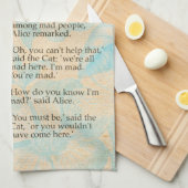 Alice im Wunderland Cheshire Cat Mad Geschirrtuch (Viertel Falte)