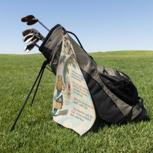 Alice im Wunderland Cheshire Cat Mad Golfhandtuch (Gras)