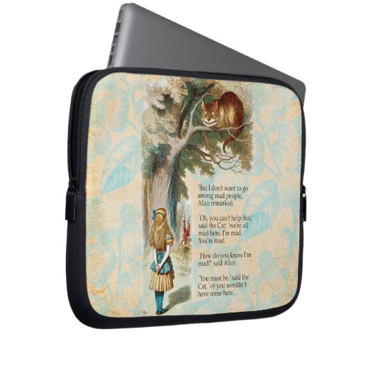 Alice im Wunderland Cheshire Cat Mad Laptopschutzhülle (Vorne Rechts)