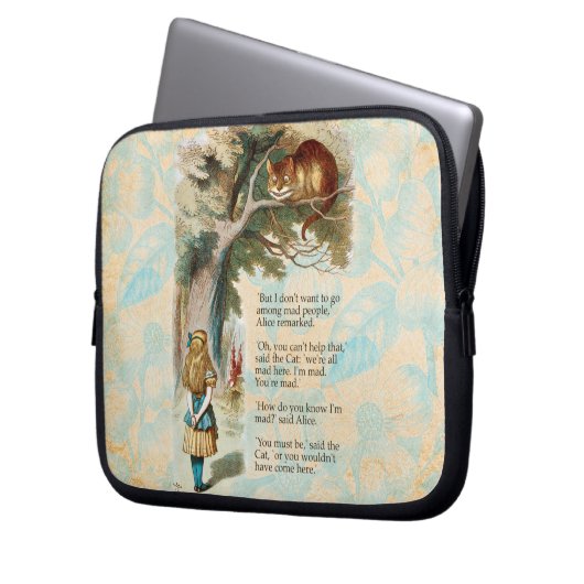 Alice im Wunderland Cheshire Cat Mad Laptopschutzhülle (Vorderseite Links)