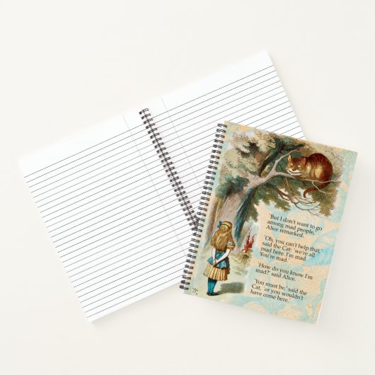 Alice im Wunderland Cheshire Cat Mad Notizblock (Innenseite)