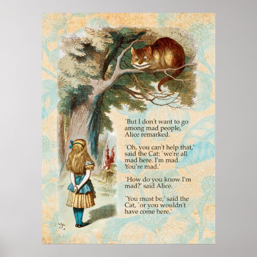 Alice im Wunderland Cheshire Cat Mad Poster (Vorne)