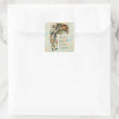 Alice im Wunderland Cheshire Cat Mad Quadratischer Aufkleber (Tasche)