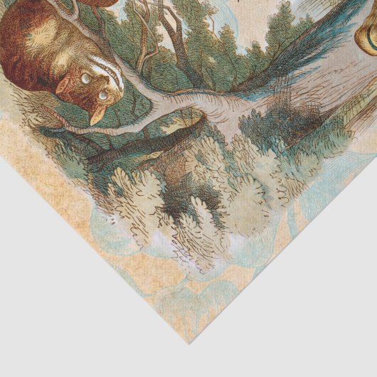 Alice im Wunderland Cheshire Cat Mad Seidenpapier (Ausschnitt)