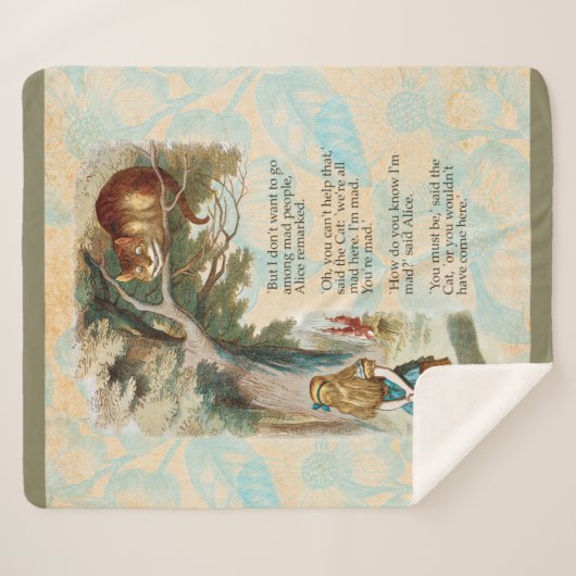 Alice im Wunderland Cheshire Cat Mad Sherpadecke (Vorderseite (Horizontal))