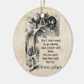 Alice im Wunderland; Cheshire Cat mit Alice Keramikornament (Links)