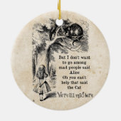 Alice im Wunderland; Cheshire Cat mit Alice Keramikornament (Hinten)