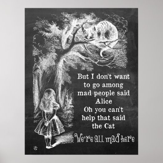 Alice im Wunderland; Cheshire Cat mit Alice Poster (Vorne)