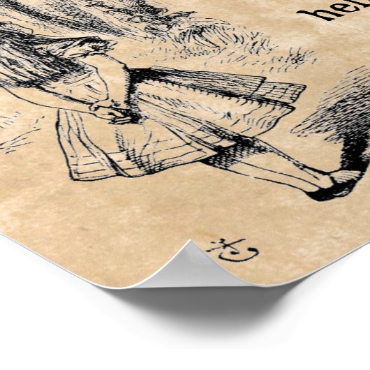 Alice im Wunderland; Cheshire Cat mit Alice Poster (Ecke)