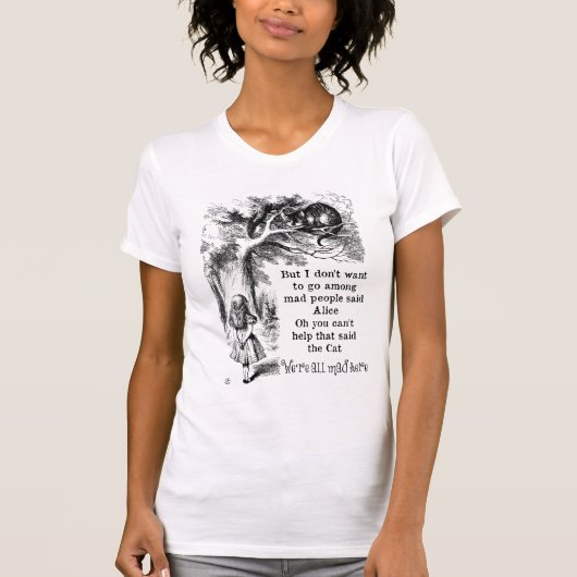 Alice im Wunderland; Cheshire Cat mit Alice T-Shirt (Vorderseite)