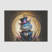 Alice im Wunderland: Cheshire Cat mit Top-Hut Seidenpapier (Vorderseite)