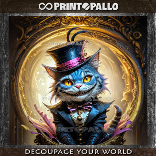 Alice im Wunderland: Cheshire Cat mit Top-Hut Seidenpapier