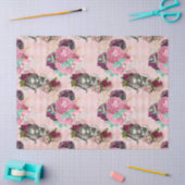 Alice im Wunderland Cheshire Cat Pink Decoupage Seidenpapier (Basteln)