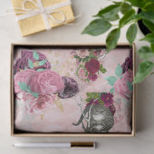 Alice im Wunderland Cheshire Cat Pink Decoupage Seidenpapier (Geschenk)