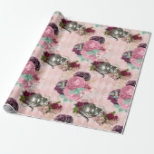 Alice im Wunderland Cheshire Cat Pink Geschenkpapier (Ungerollt)