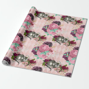 Alice im Wunderland Cheshire Cat Pink Geschenkpapier