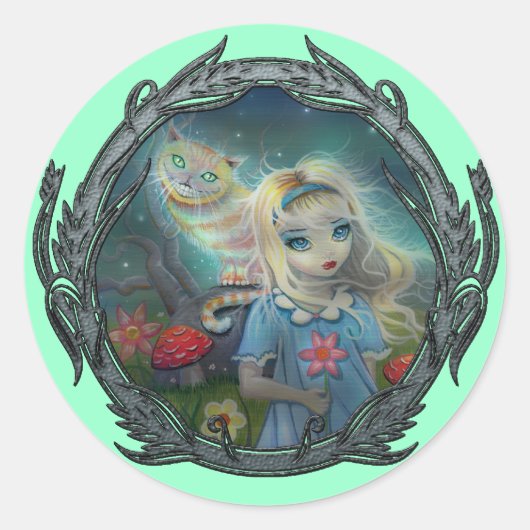 Alice im Wunderland Cheshire Cat Stickers (Vorderseite)