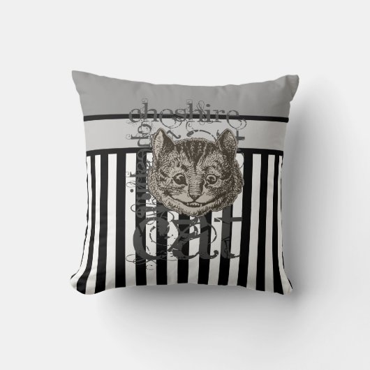 Alice im Wunderland Cheshire Katze Grunge Kissen (Vorderseite)
