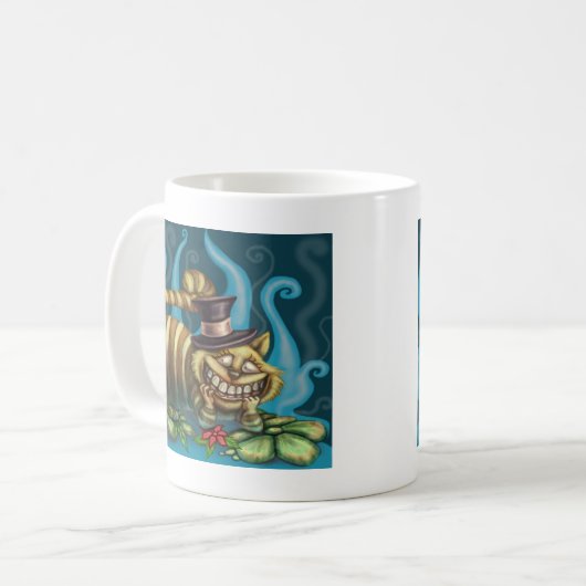 Alice im Wunderland-Cheshire-Katze Kaffeetasse (Vorderseite Links)