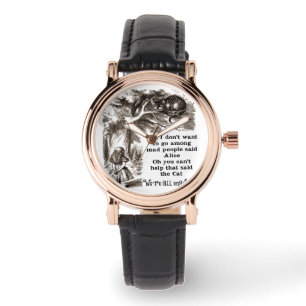 Alice im Wunderland; Cheshire-Katze mit Alice Armbanduhr