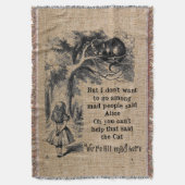 Alice im Wunderland; Cheshire-Katze mit Alice Decke (Vorderseite Vertikal)